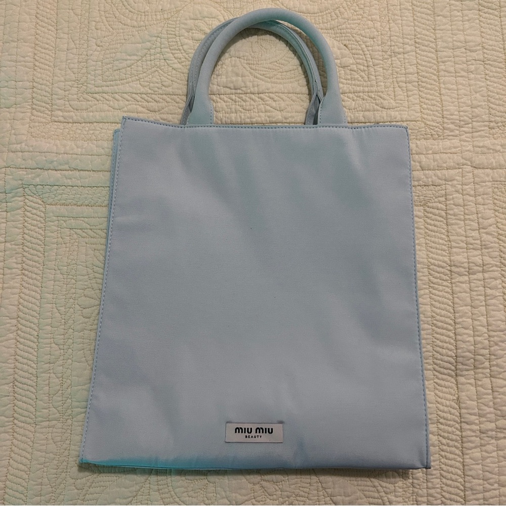 Miu Miu Beauty Light Blue Tote Bag